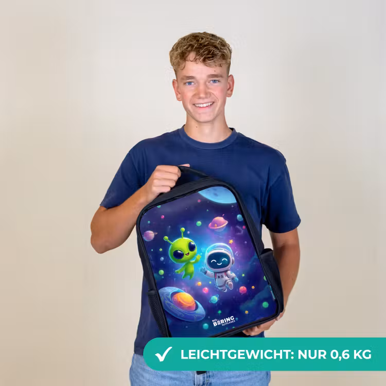 Vrolijke Ontmoeting in de Ruimte Rugzak - Zwart middel -sfeer7_DE