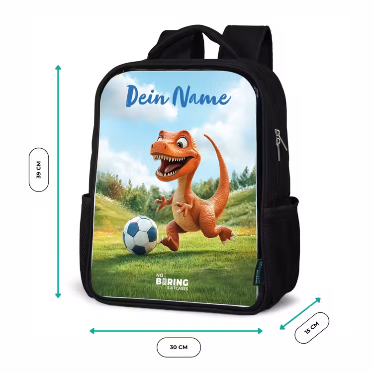Voetbal - Dino - Sport Rugzak - Zwart middel -productfoto_formaten