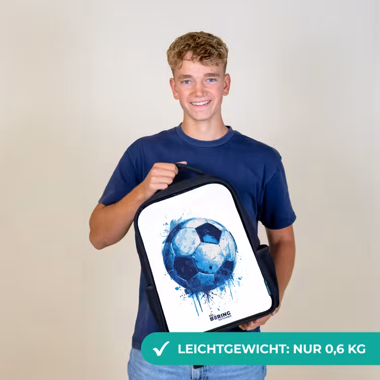 Voetbal - Inktspatten - Blauw - Bal Rugzak - Zwart middel -sfeer7_DE
