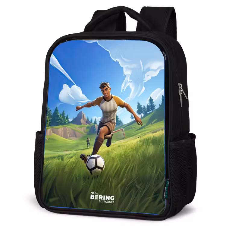 Voetbal - Jongen - Goal - Voetbaltenue Rugzak - Zwart middel -schuin