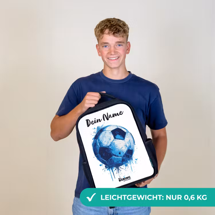 Voetbalvibes - Inktspatten - Blauw Rugzak - Zwart middel -sfeer7_DE