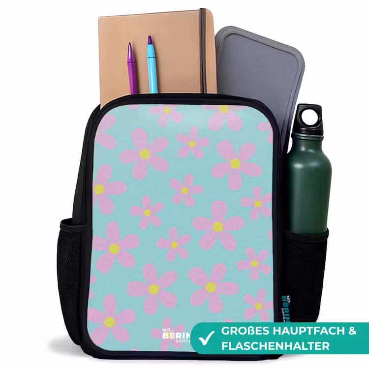 Madeliefjesmania mint Rugzak - Zwart middel -inhoud_DE
