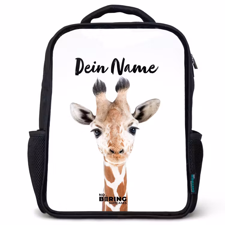 Gerrie Giraffe Rugzak - Zwart middel -3d