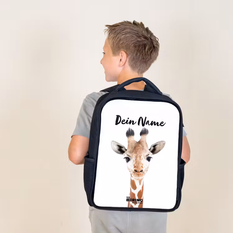 Gerrie Giraffe Rugzak - Zwart middel -sfeer2