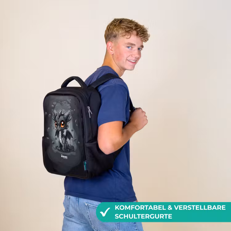 Gino grijsstaart Rugzak - Zwart middel -sfeer9_DE
