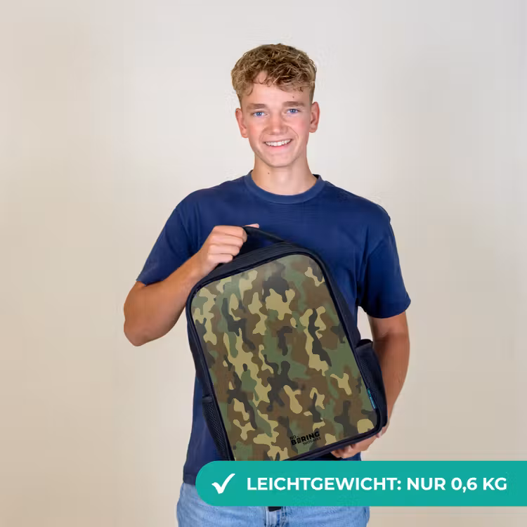Groene camouflage met zandkleur Rugzak - Zwart middel -sfeer7_DE