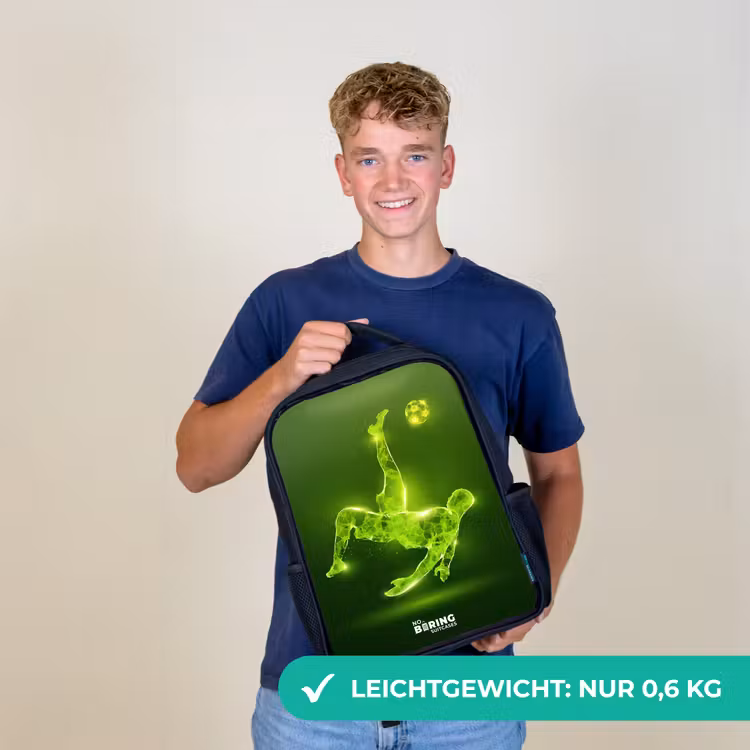 Groene neon omhaal in actie Rugzak - Zwart middel -sfeer7_DE
