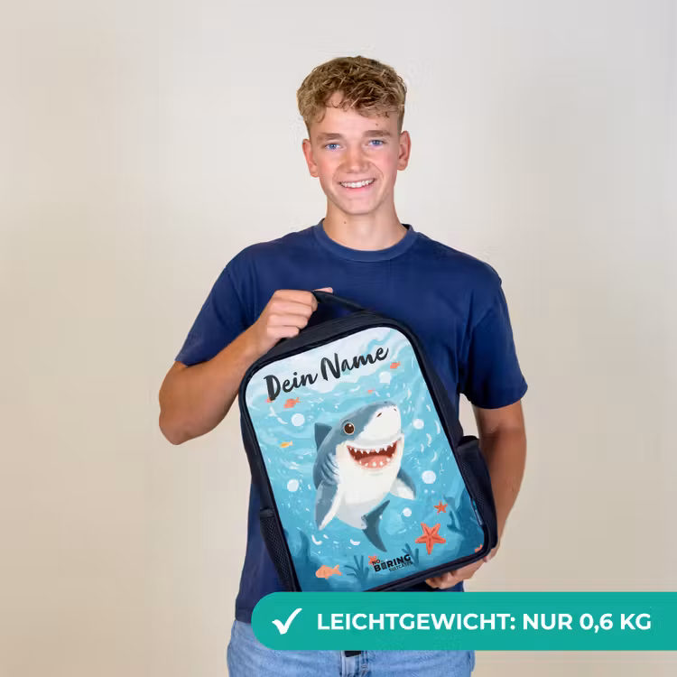 Haai - Water - Zee Rugzak - Zwart middel -sfeer7_DE