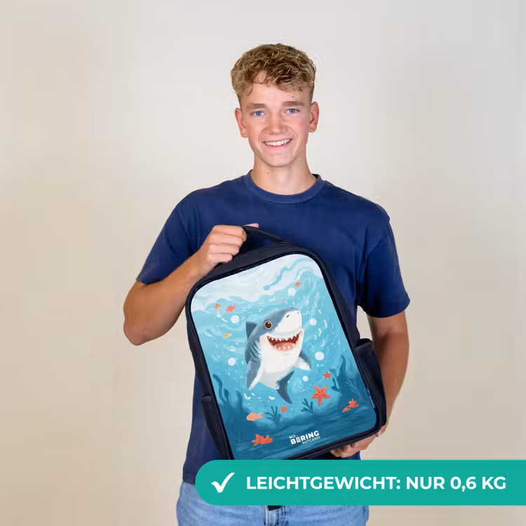 Haai - Water - Zee Rugzak - Zwart middel -sfeer7_DE