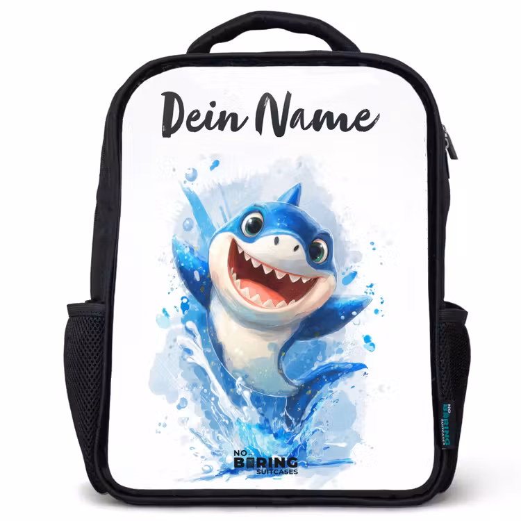 Haai - Tanden - Water Rugzak - Zwart middel -3d