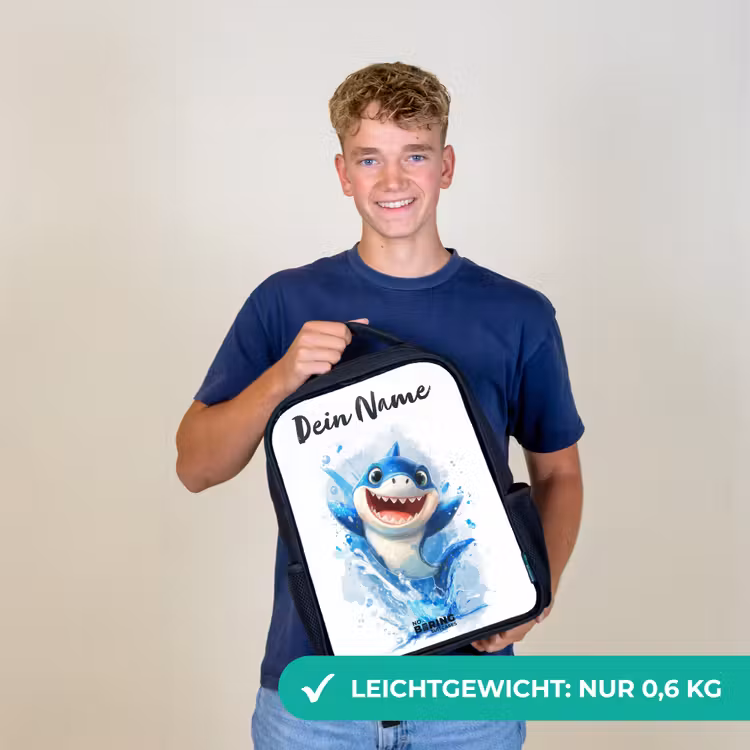 Haai - Tanden - Water Rugzak - Zwart middel -sfeer7_DE