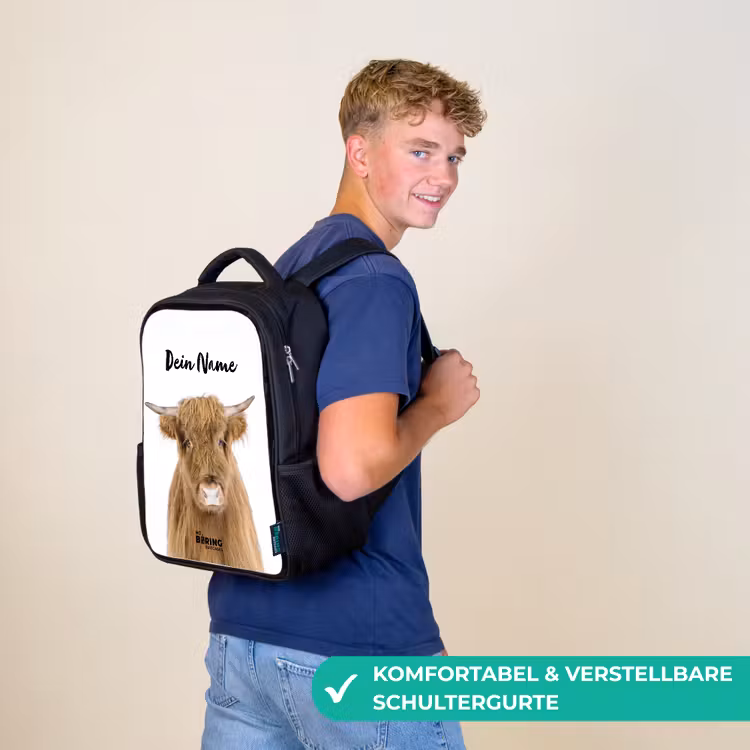 Halbe Hooglander Rugzak - Zwart middel -sfeer9_DE