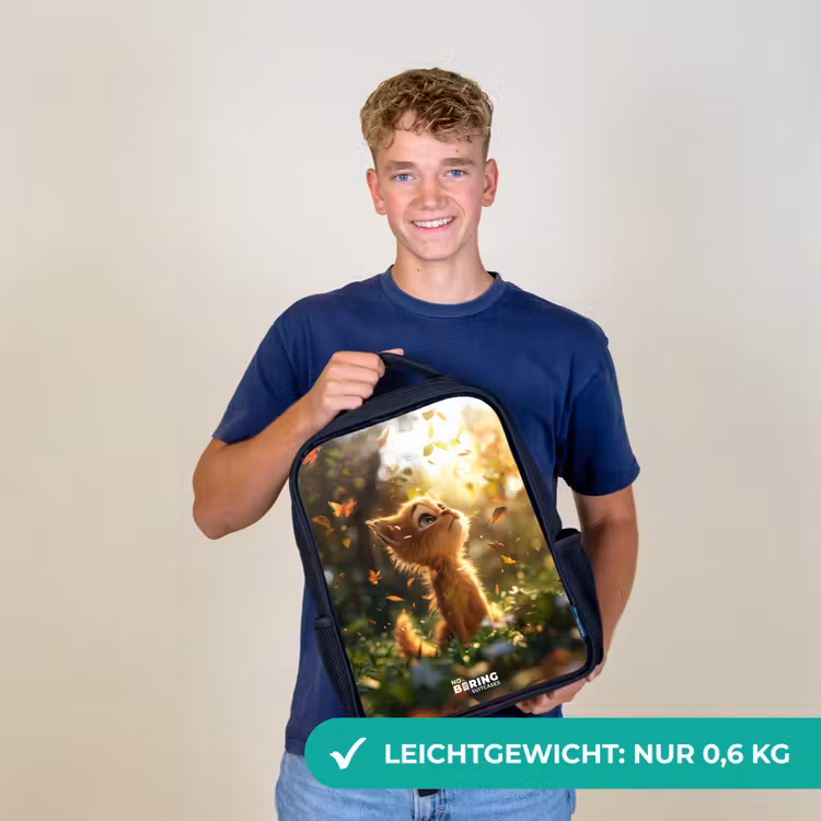 Hendrik herfstkatje Rugzak - Zwart middel -sfeer7_DE