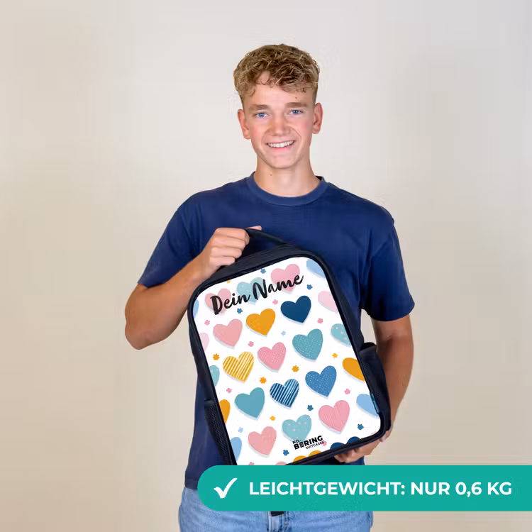 Hartjes - Pastel - Patroon Rugzak - Zwart middel -sfeer7_DE