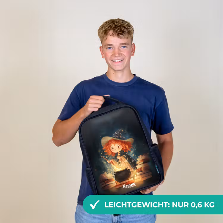 Heks met Sprankelende Toverdrank Rugzak - Zwart middel -sfeer7_DE