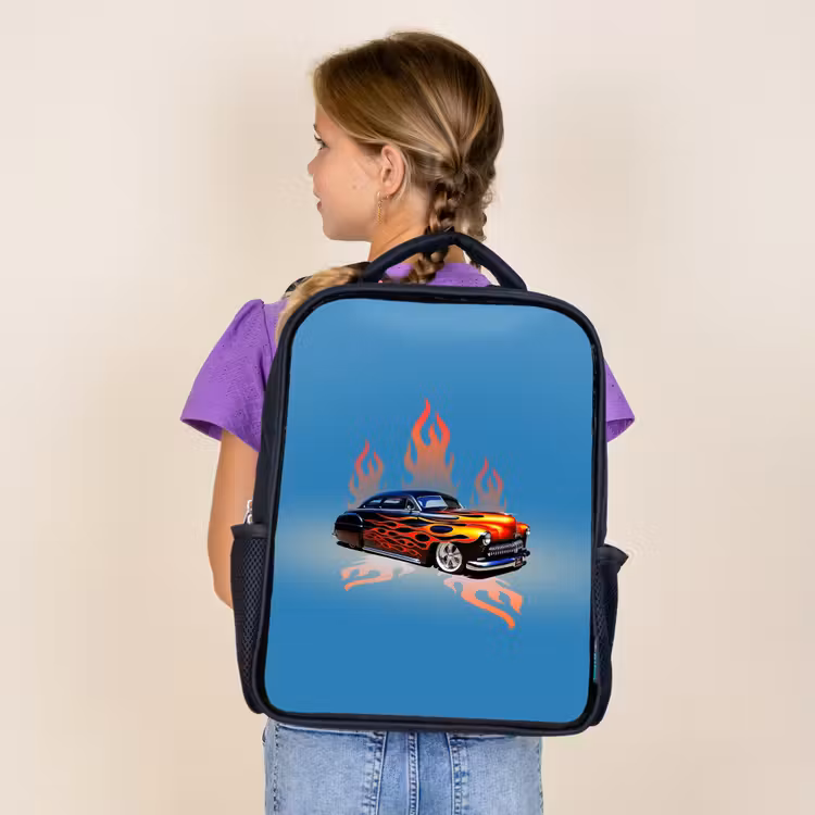 Hotrod flames Rugzak - Zwart middel -sfeer5