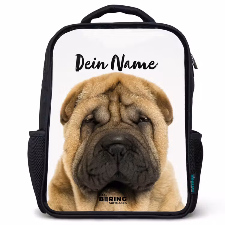 Hondje met Boos Hoofd Rugzak - Zwart middel -3d
