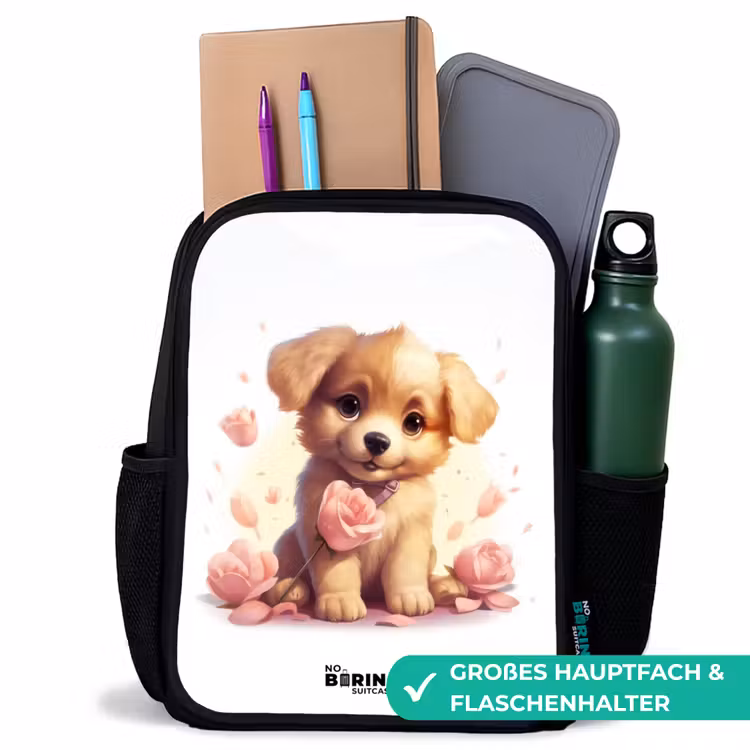Popke puppy Rugzak - Zwart middel -inhoud_DE