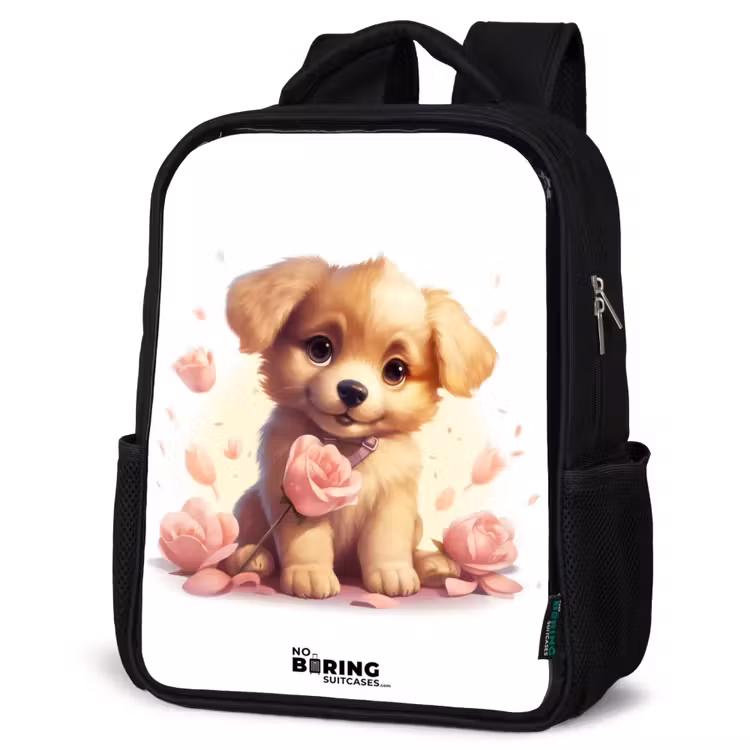 Popke puppy Rugzak - Zwart middel -schuin