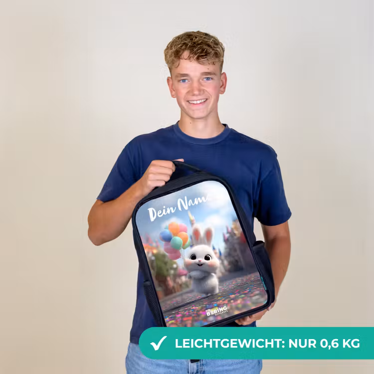 konijn - Ballonnen Rugzak - Zwart middel -sfeer7_DE