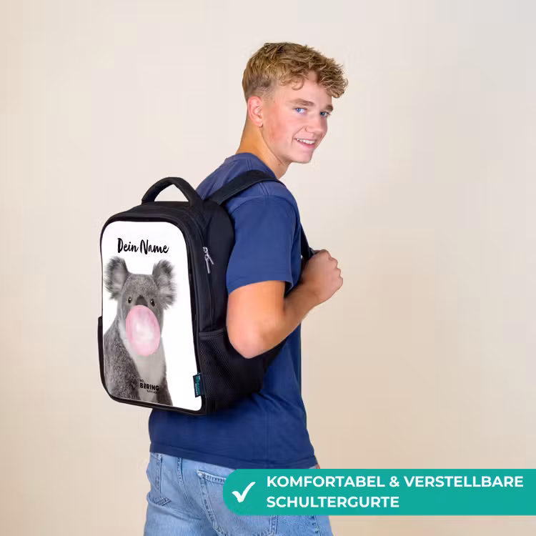 Kauwgom koala Rugzak - Zwart middel -sfeer9_DE