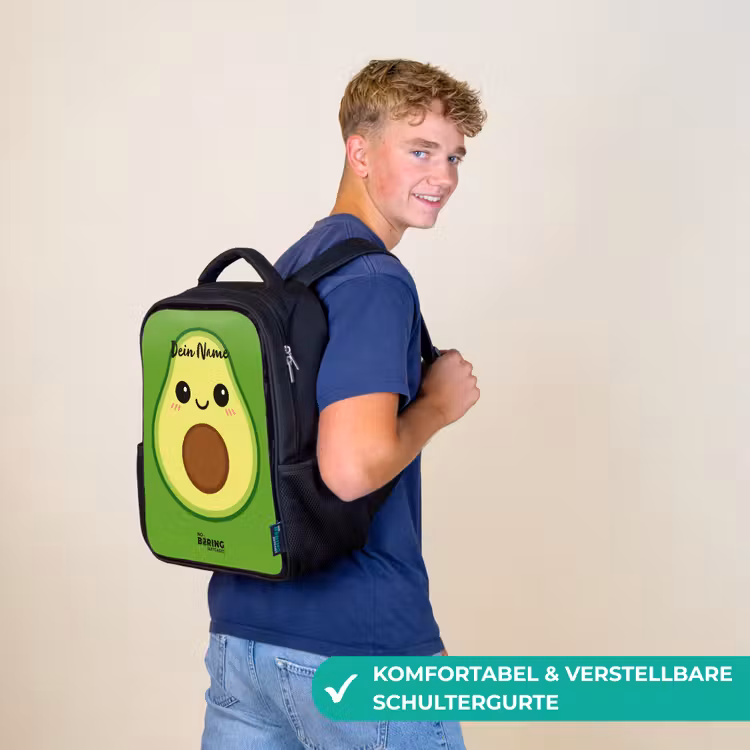 Kawai - Avocado - Groen Rugzak - Zwart middel -sfeer9_DE