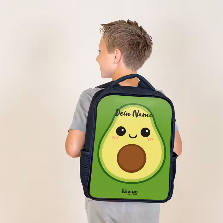 Kawai - Avocado - Groen Rugzak - Zwart middel -sfeer2