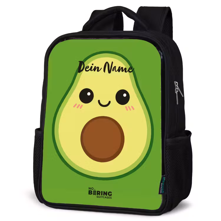 Kawai - Avocado - Groen Rugzak - Zwart middel -schuin
