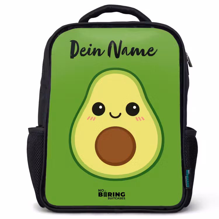 Kawai - Avocado - Groen Rugzak - Zwart middel -3d
