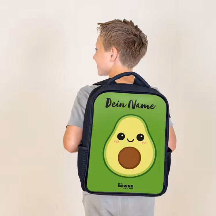 Kawai - Avocado - Groen Rugzak - Zwart middel -sfeer2