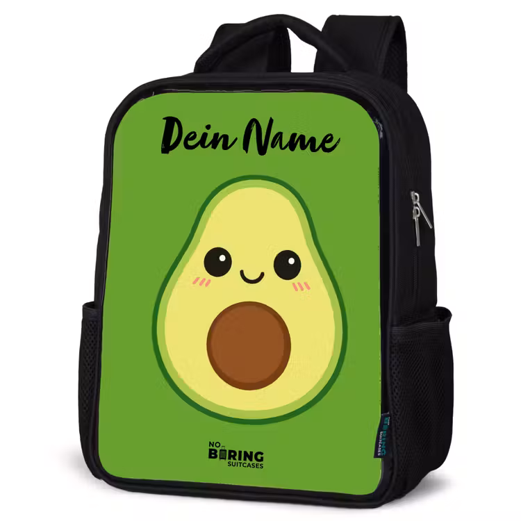 Kawai - Avocado - Groen Rugzak - Zwart middel -schuin