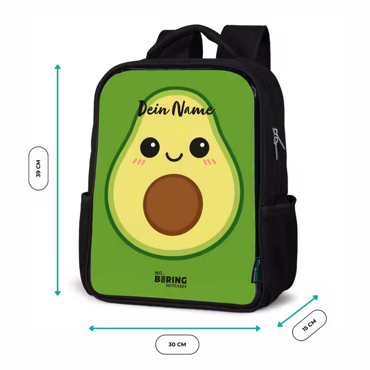 Kawai - Avocado - Groen Rugzak - Zwart middel -productfoto_formaten