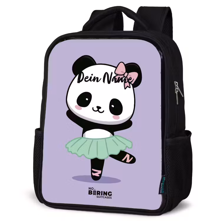 Kawai - Ballet - Panda Rugzak - Zwart middel -schuin