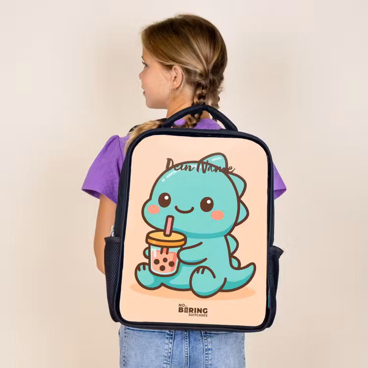 Kawai - Dino - Bubbletea Rugzak - Zwart middel -sfeer5