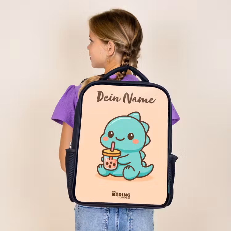 Kawai - Dino - Bubbletea Rugzak - Zwart middel -sfeer5