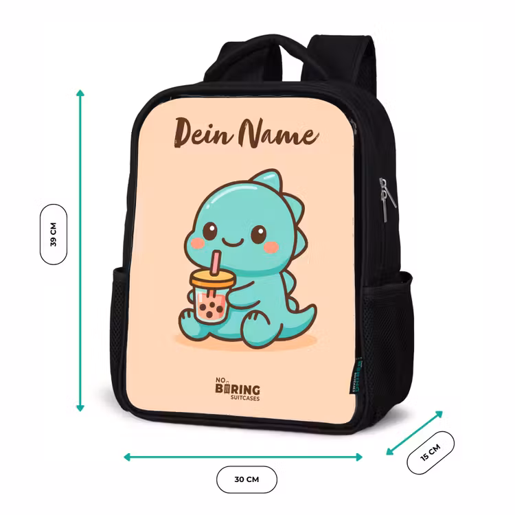 Kawai - Dino - Bubbletea Rugzak - Zwart middel -productfoto_formaten