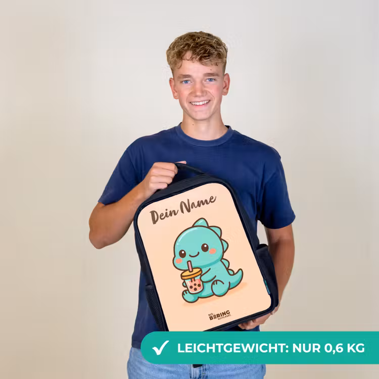 Kawai - Dino - Bubbletea Rugzak - Zwart middel -sfeer7_DE