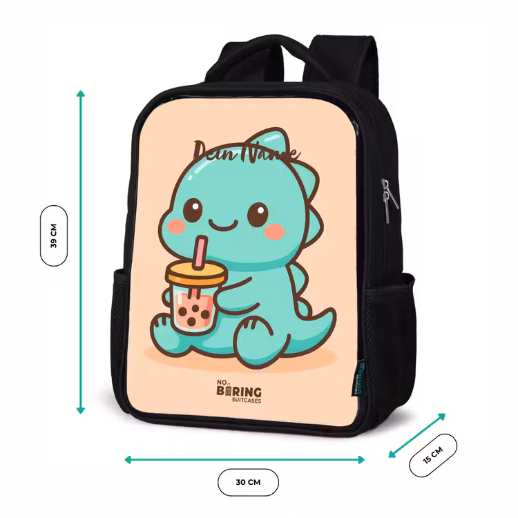 Kawai - Dino - Bubbletea Rugzak - Zwart middel -productfoto_formaten
