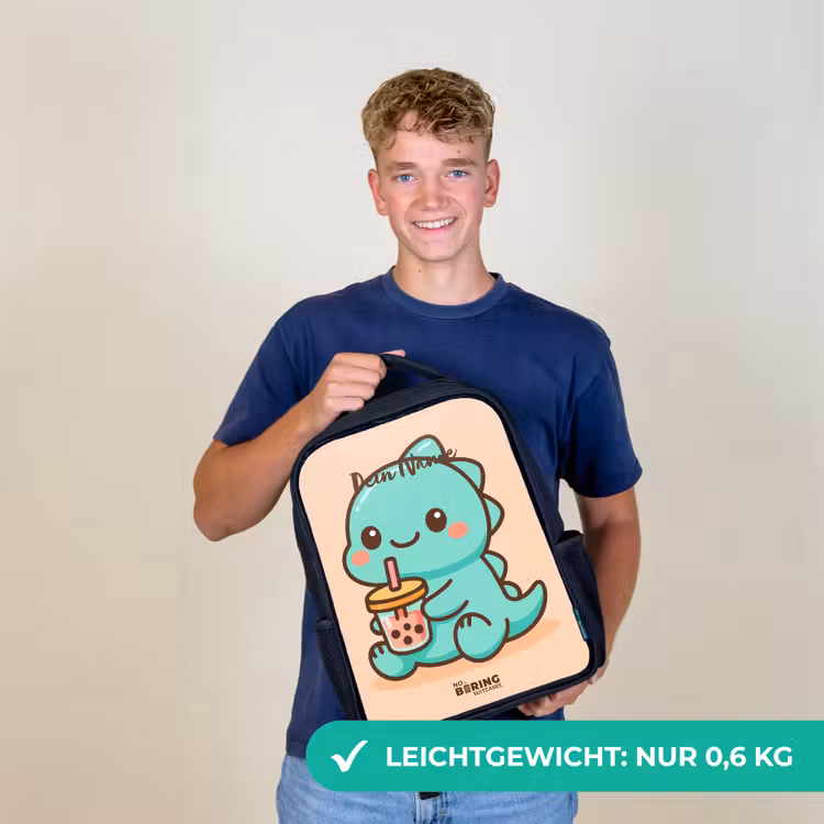 Kawai - Dino - Bubbletea Rugzak - Zwart middel -sfeer7_DE