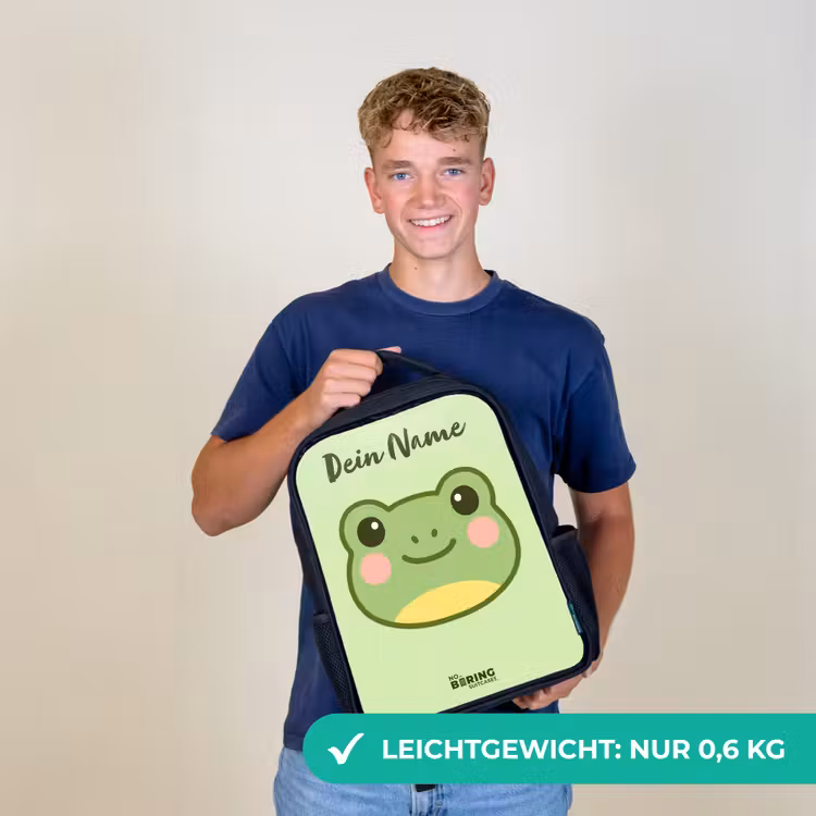 Kawai - Kikker - Groen Rugzak - Zwart middel -sfeer7_DE