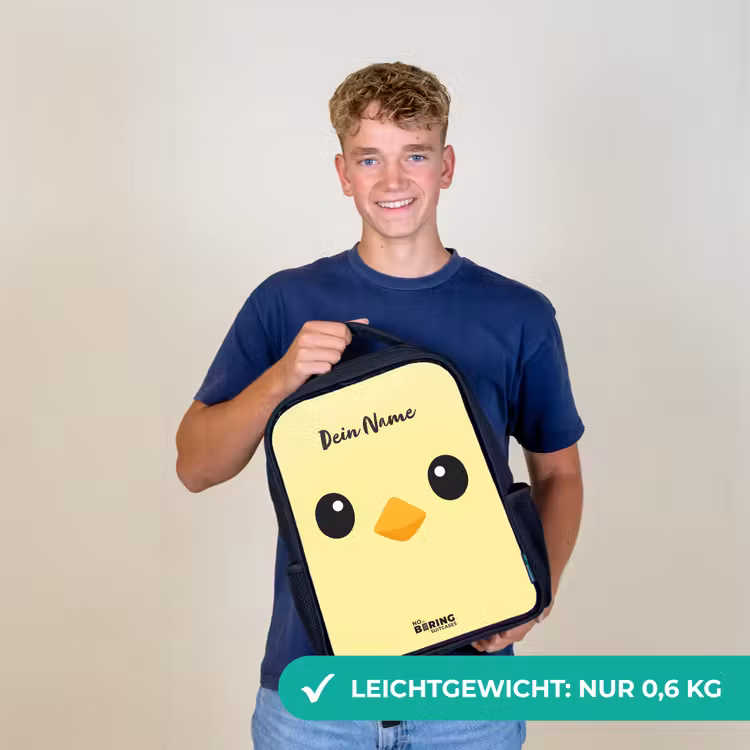 Kawai - Kuiken - Geel Rugzak - Zwart middel -sfeer7_DE