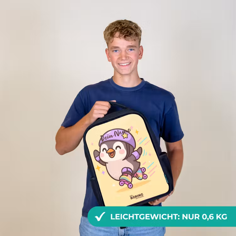 Kawai - Pinguin - Rolschaatsen Rugzak - Zwart middel -sfeer7_DE