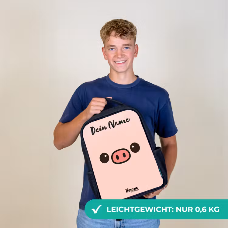 Kawai - Varken - Roze Rugzak - Zwart middel -sfeer7_DE