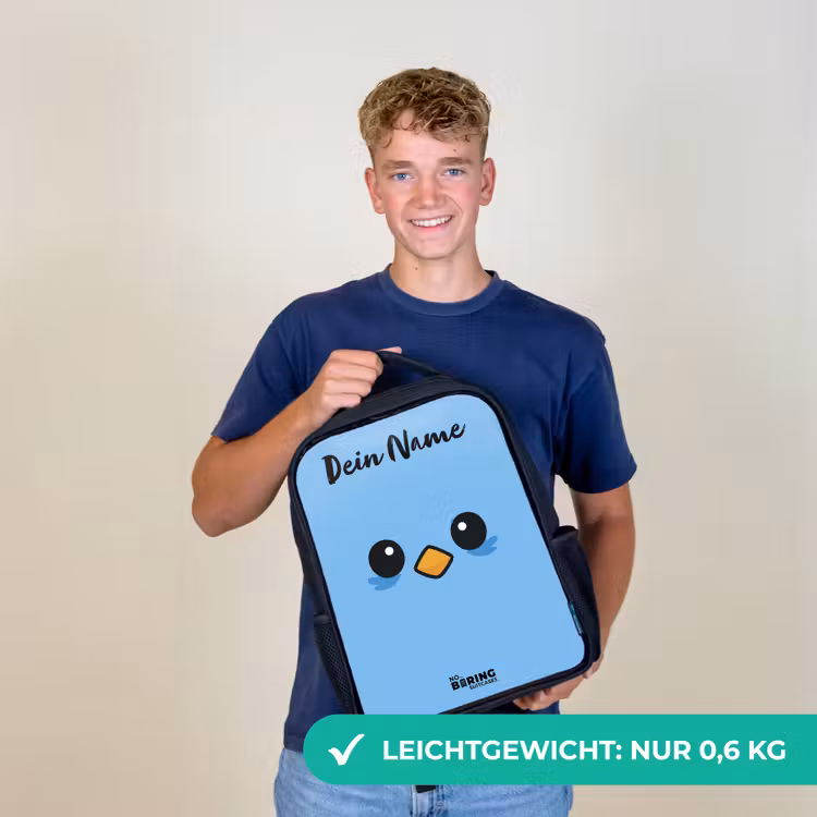 Kawai - Vogel - Blauw Rugzak - Zwart middel -sfeer7_DE