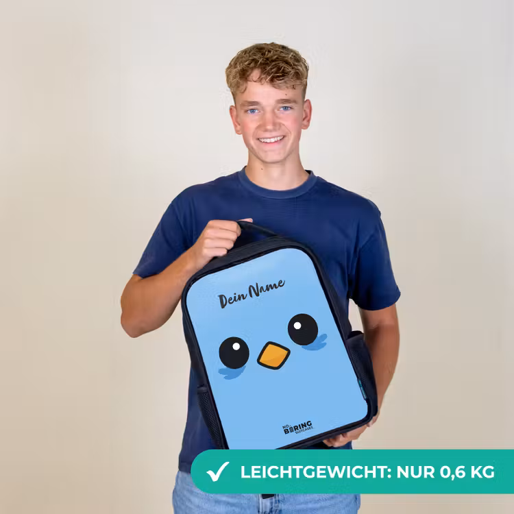 Kawai - Vogel - Blauw Rugzak - Zwart middel -sfeer7_DE