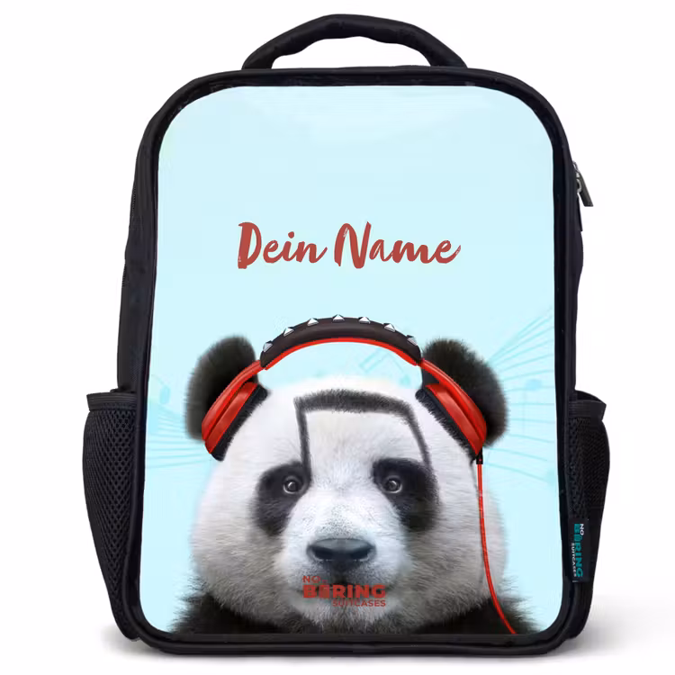 Kees de Panda Rugzak - Zwart middel -3d