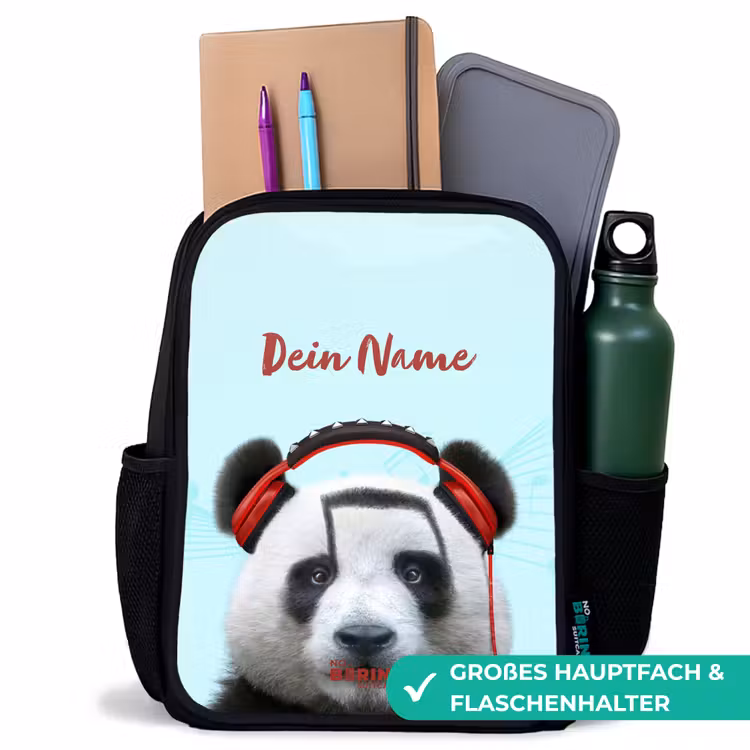 Kees de Panda Rugzak - Zwart middel -inhoud_DE