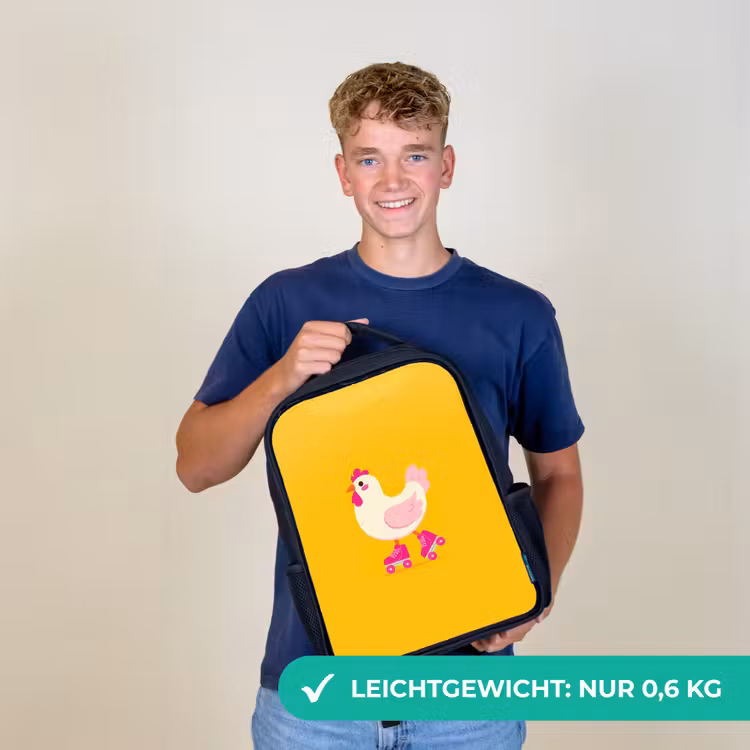 Kip - Rolschaatsen - Geel Rugzak - Zwart middel -sfeer7_DE