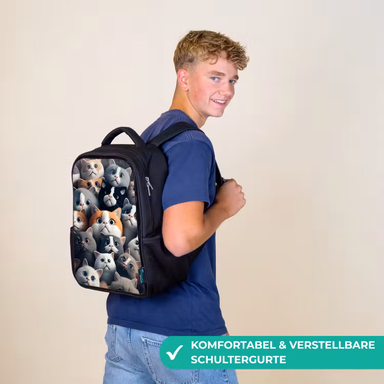 Snoezige Snuitjes Rugzak - Zwart middel -sfeer9_DE