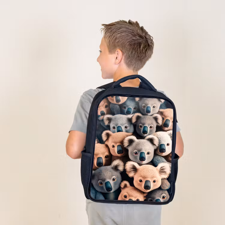 Koala Kapriolen Rugzak - Zwart middel -sfeer2